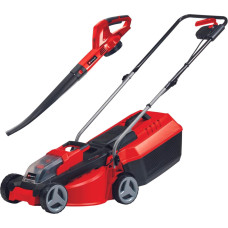 Einhell lawnmower leaf blower set GE-CM 3018 Li CL, 18V (red/black, Li-ion battery 3.0Ah)