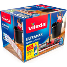 Vileda wiper ULTRAMAX 2in1 box, incl. floor cleaner, floor wiper (black/red, incl. 750ml Vileda floor cleaner)