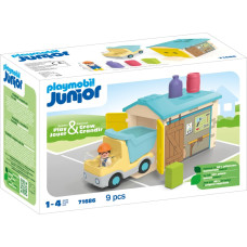 Playmobil 71686 Junior: Truck with sorting garage, construction toy