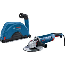 Bosch angle grinder GWS 24-230 JZ Professional + GDE 230 FC-S (blue, 2,400 watts, including dust extraction)