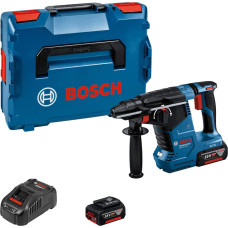 Bosch Cordless Hammer Drill GBH 18V-24 C Professional, 18V (blue/black, 2x Li-Ion battery 5.0Ah, Bluetooth, in L-BOXX)