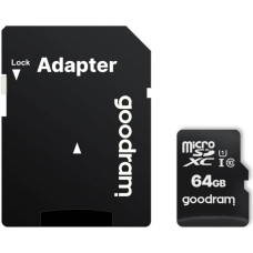 Goodram Memory card microSD 64GB CL10 UHS I + adapter