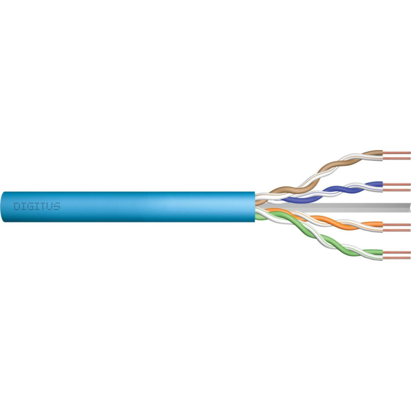 Digitus Installation cable DIGITUS cat.6A, U/UTP, Dca, AWG 23/1, LSOH, 100m, blue, coated
