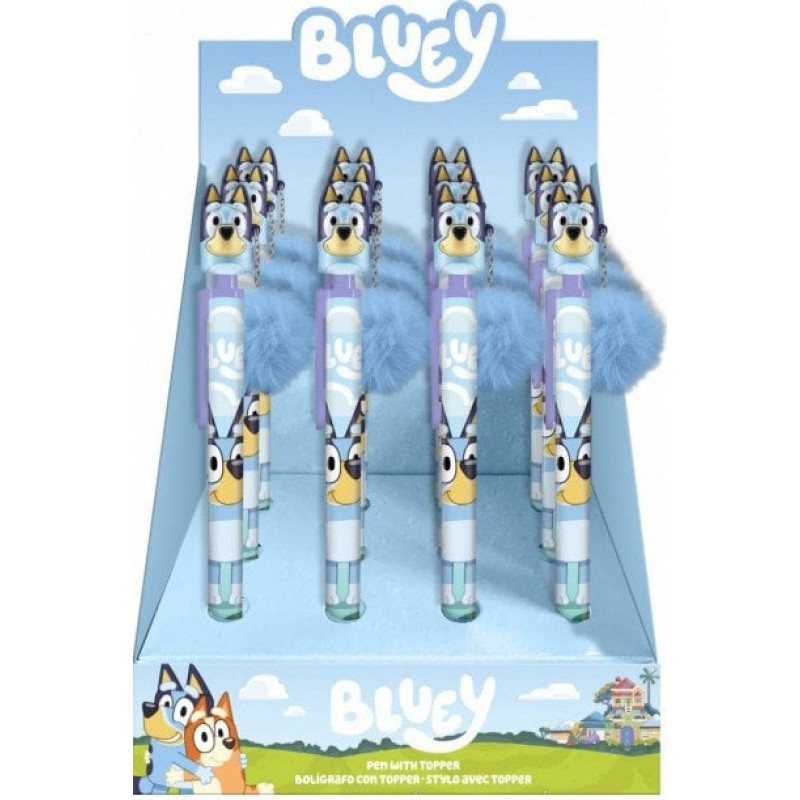 Kids Euroswan Długopis z toperem Bluey Display 12 sztuk