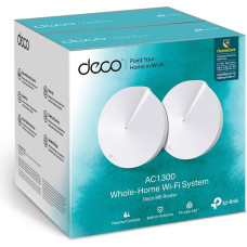 Tp-Link AC1300 Whole Home Mesh Wi-Fi System | Deco M5 (2-pack) | 802.11ac | 867+400 Mbit/s | 10/100/1000 Mbit/s | Ethernet LAN (RJ-45) ports 2 | Mesh Support Yes | MU-MiMO Yes | No mobile broadband | Antenna type 4xInternal per Deco uni