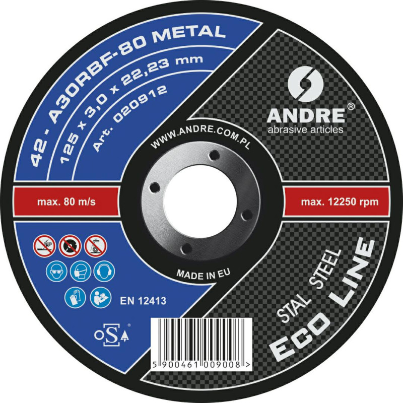 Andre TARCZA DO METALU 125 x 3,0mm METAL ECO LINE A30RBF