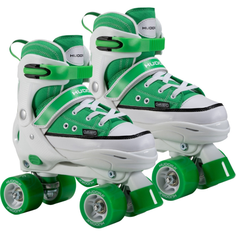 Hudora Roller Skates size 28-31, roller skates green/white, sneaker look