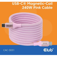 Club3D CABLE USB-C TO USB-C 2M/MAGNETIC PINK CAC-3031 CLUB3D