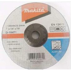 Makita TARCZA DO SZLIFOWANIA METALU A24R 180x6x22,2mm WYGIĘTA
