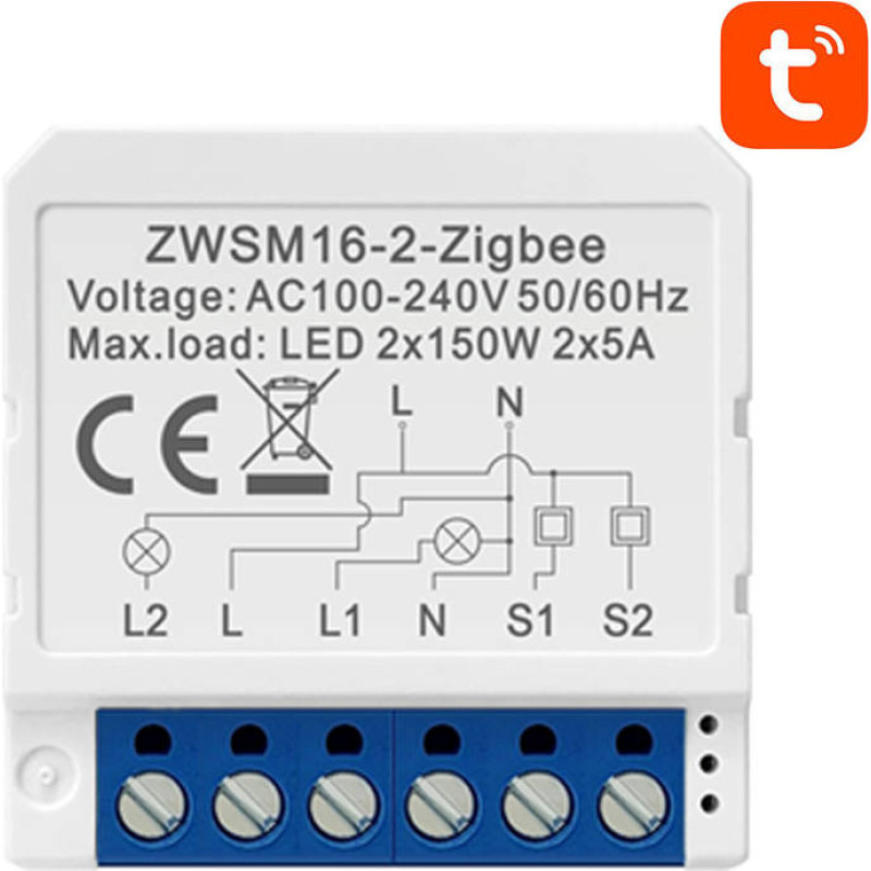 Avatto Smart Switch Module ZigBee Avatto ZWSM16-W2 TUYA