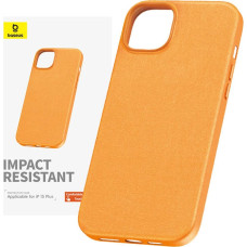 Baseus Phone Case for iPhone 15 Plus Baseus Fauxther Series (Orange)