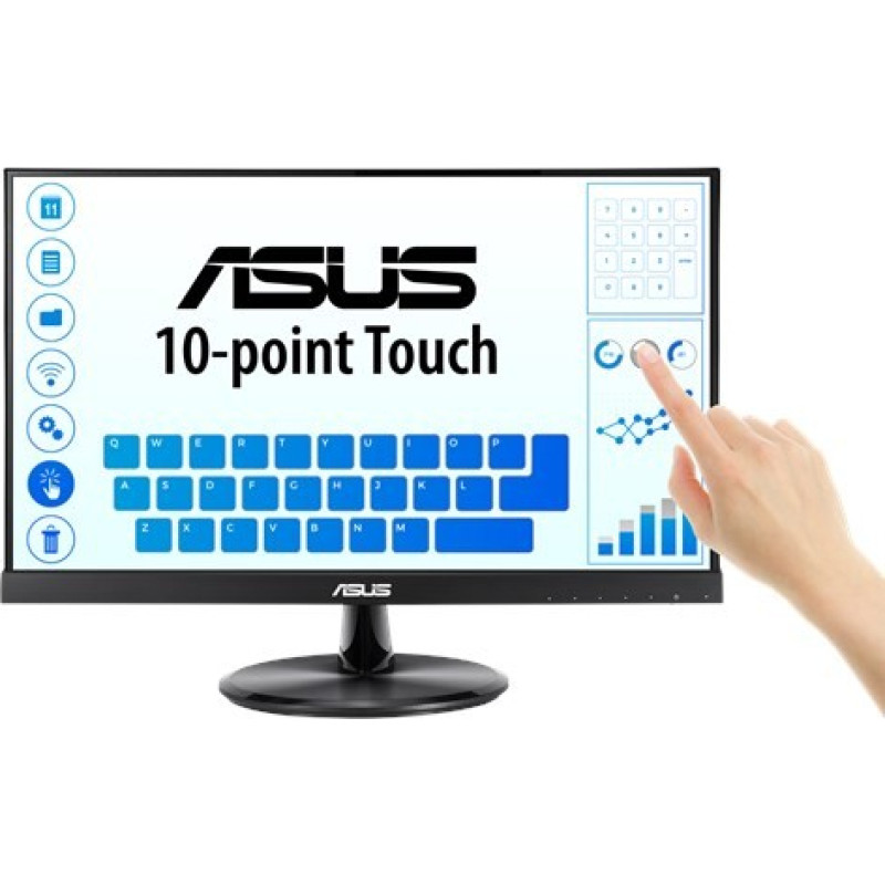 Asus Monitor 21.5 inch VT229H FHD IPS Touch 10P HDMI D-SUB USB Speaker