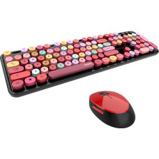 Mofii Wireless keyboard + mouse set MOFII Sweet 2.4G (black&red)