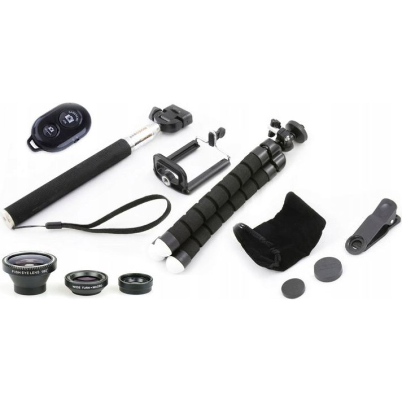 Xrec Selfie stick Xrec Selfie set 5w1 - Tripod / 3x Lens / Pilot / Monopod / Handle