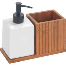 Wenko Dozownik na płyn z bambusowym organizerem MERA