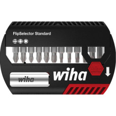 Wiha Bit Set FlipSelector Standard, PH / PZ / TX black/red, 15 pieces, with belt clip