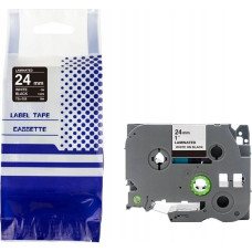 Brother Taśma BROTHER TZe-355 24mm x 8m biały na czarnym zamiennik