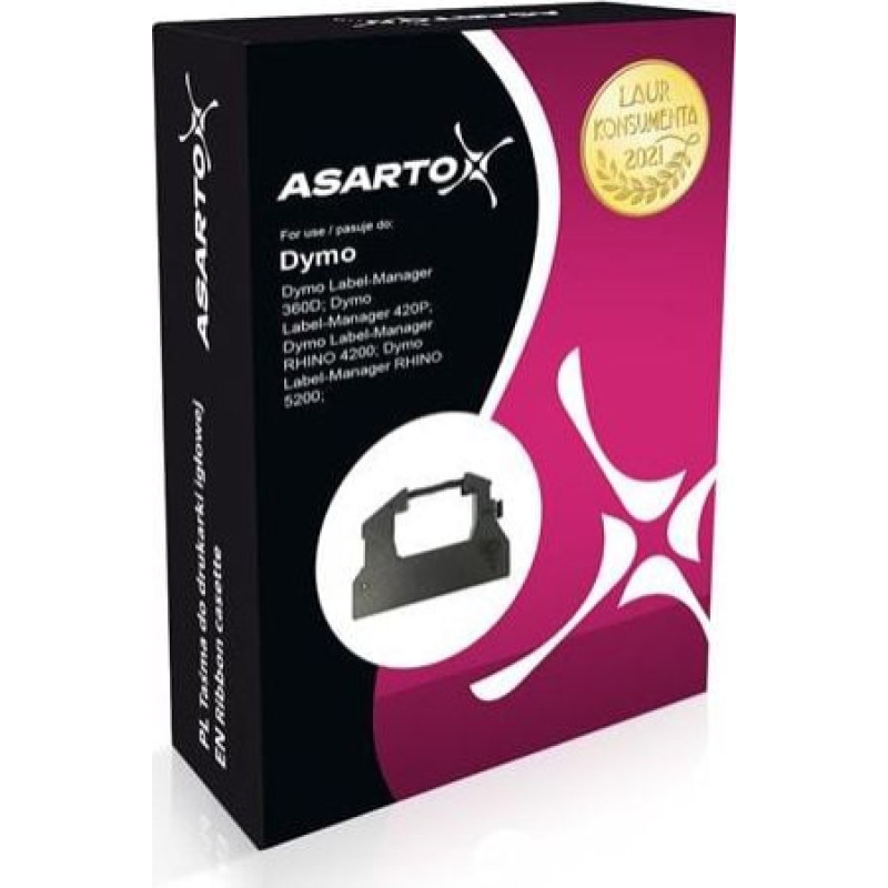 Asarto Tape Asarto to DYMO D19/7/BK/Y | S0720880 | black/yellow