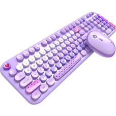 Mofii Lovely 2.4G Wireless Keyboard + Mouse Set (Purple)