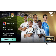 Hisense 75E7Q 190,5 cm (75") 4K Ultra HD Viedtelevizors Wi-Fi Melns 385 cd/m²