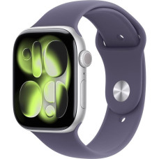 Apple Watch Series 11, smartwatch silver, aluminum, 46 mm, sport strap mist purple M/L, cellular