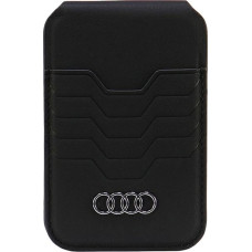 Audi Audi Leather Wallet Card Slot Stand czarny/black MagSafe AU-MSCH-GT/D3-BK