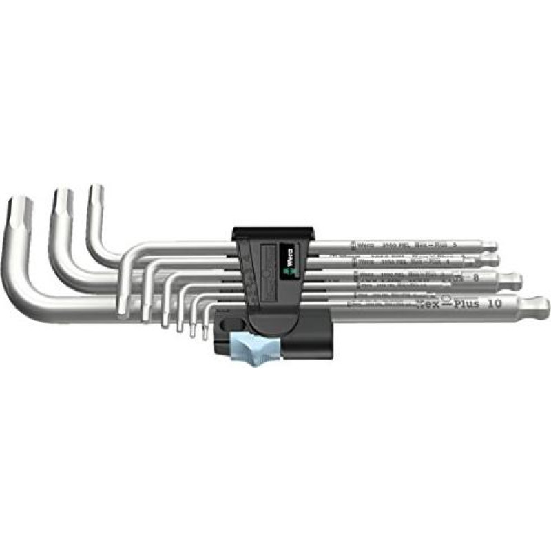 Wera 3950/9 Hex-Plus Stainless 1 - L-key set, metric, stainless steel