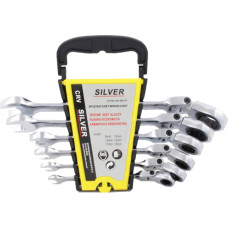 Silver KLUCZ PŁASKO - OCZKOWY Z GRZECHOTKĄ /PRZEGUBOWY KOMPLET 6 SZTUK