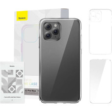 Baseus Case Baseus Crystal Series for iPhone 11 pro max (clear) + tempered glass + cleaning kit