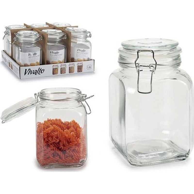 Vivalto Szklana Butelka Vivalto Przezroczysty (1,2L) (11 x 17,5 x 11 cm) (11 x 17 x 11 cm)