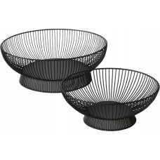 Boltze Metalowe miski na owoce, Balu, 2 sztuki, czarne