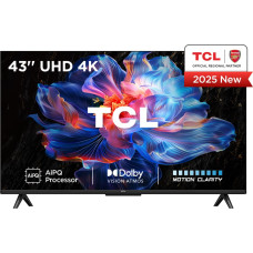 TCL TV Set|TCL|43 "|4K Ultra HD|3840 x 2160 pixels|Flat|16:9|DLED|43V6C
