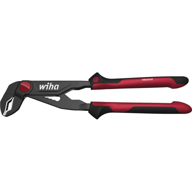 Wiha pipe / water pump pliers Industrial, with push button black/red