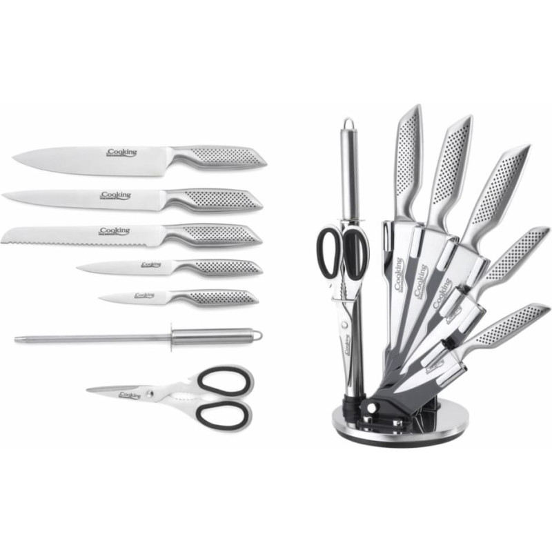 Virtuves nažu komplekts ar statīvu MAGNIUM 8gab. HR-GL-8PCS HEINNER