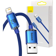 Baseus Crystal Shine cable USB to Lightning, 2.4A, 1.2m (blue)