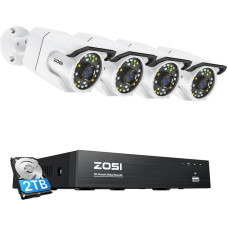 Zosi IP Camera ZOSI C105 4 pcs WiFi 8MP + NVR 8ch + 2TB HDD