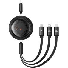 Baseus Fast Charging Cable 3in1 Baseus Free2Draw USB-C to USB-C/Lightning/Micro 100W, 1,1m (black)