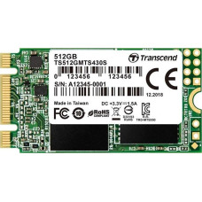Transcend SSD|TRANSCEND|430S|512GB|M.2|SATA 3.0|TLC|Write speed 500 MBytes/sec|Read speed 560 MBytes/sec|MTBF 1000000 hours|TS512GMTS430S