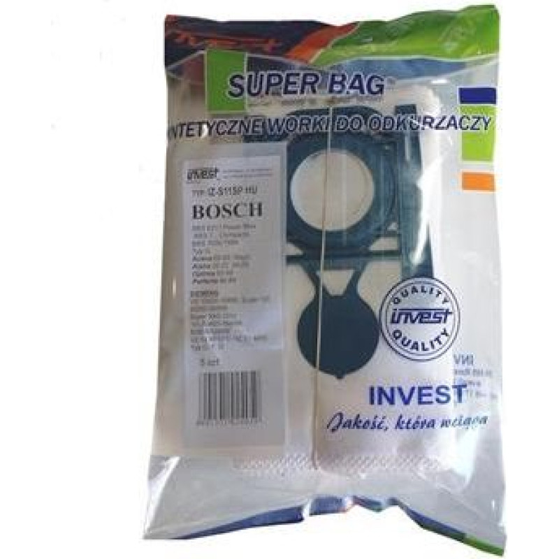 Invest Worek do odkurzacza Invest IZ-S11SP SUPER BAG WOREK BOSCH/SIEMENS Typ D, E, F, G, H