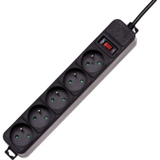 Akyga Power strip Akyga overvoltage 5 sockets 1.8 m black (AK-SP-05)
