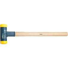 Wiha soft-face hammer, recoil-free, medium-hard, black/wood, O 50mm