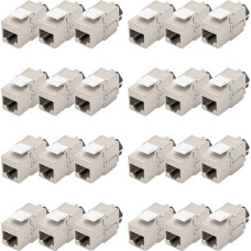 Digitus Cat.6a Keystone Module, shielded silver, 24 pieces