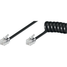 Goobay Cable telefoniczny (Spiralny) RJ10 4m