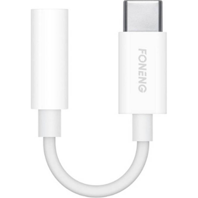 Foneng Audio cable 3.5mm jack to USB type-C Foneng BM21 (white)