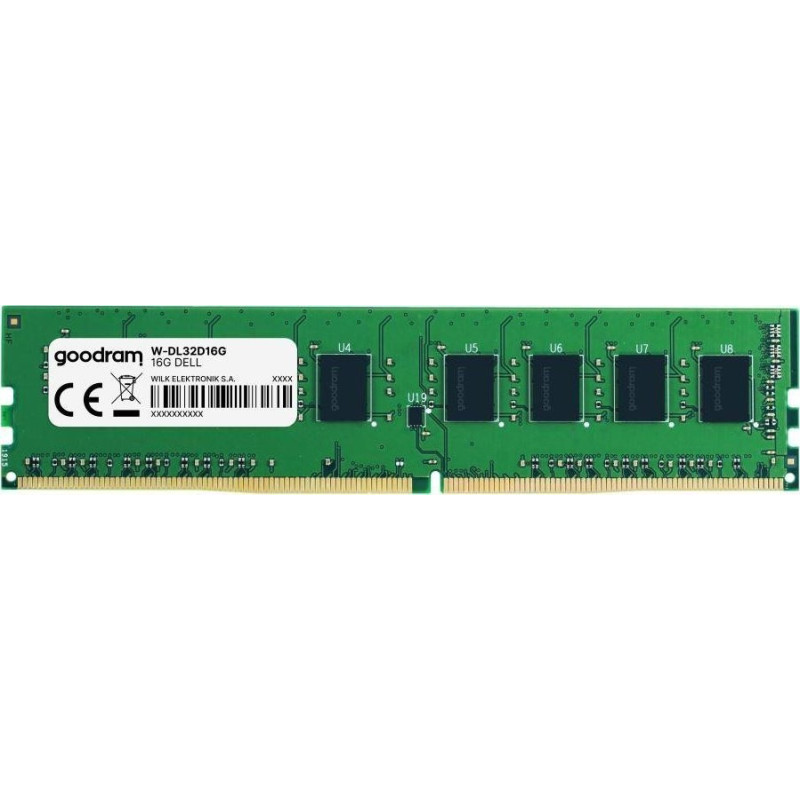 Goodram Memory GoodRam DDR4, 16 GB, 3200MHz, CL22 (W-DL32D16G)