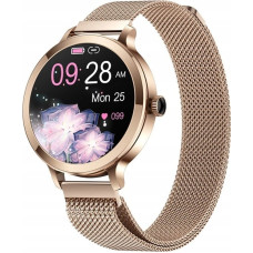 Giewont Smartwatch Damski Veltori VT340-1 Złota Bransoleta + Różowy Pasek Silikonowy