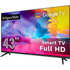 Kruger&Matz Telewizor Kruger&amp|Matz 43&quot| FHD Google TV, DVB-T2/S2/T/C H.265 HEVC