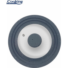 Vāks stikla ar regulejamu silkona malu, pelēks 3 gab 6/18/20cm; 22/24/26cm; 28/30/32cm HR-AER-16D32G, COOKING BY HEINNER