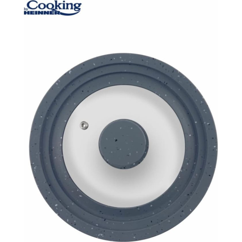 Vāks stikla ar regulejamu silkona malu, pelēks 3 gab 6/18/20cm; 22/24/26cm; 28/30/32cm HR-AER-16D32G, COOKING BY HEINNER