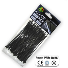 Bradas OPASKA PLASTIKOWA CZARNA  4,8 x 400mm 100szt